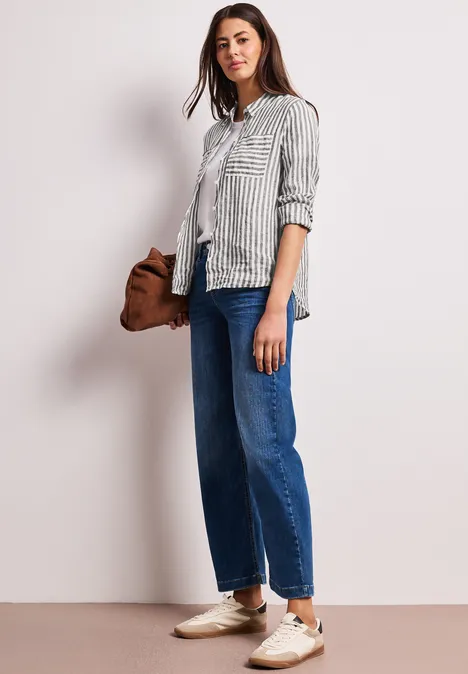 Langarm Hemdbluse aus Leinen espresso brown Langarm Hemdbluse aus Leinen espresso brown