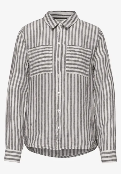 Langarm Hemdbluse aus Leinen espresso brown Langarm Hemdbluse aus Leinen espresso brown