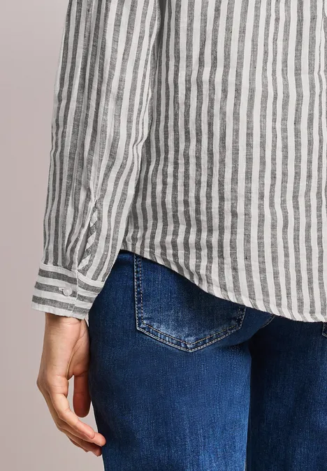 Langarm Hemdbluse aus Leinen espresso brown Langarm Hemdbluse aus Leinen espresso brown