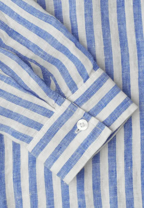 Chemise à manches longues en lin drift blue Chemise à manches longues en lin drift blue