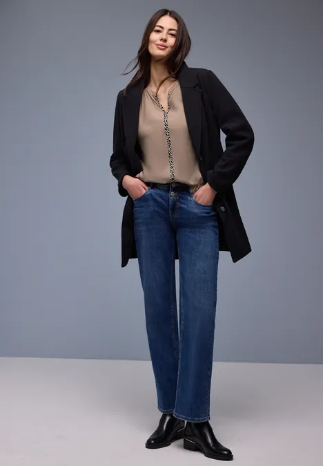 Tunika mit Tape-Details light terra mocha Tunika mit Tape-Details light terra mocha