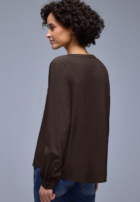 Tunika in Unifarbe molten earth