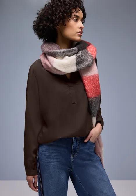 Tunika in Unifarbe molten earth