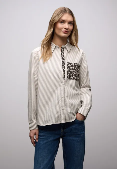 Chemisier à rayures light terra mocha Chemisier à rayures light terra mocha