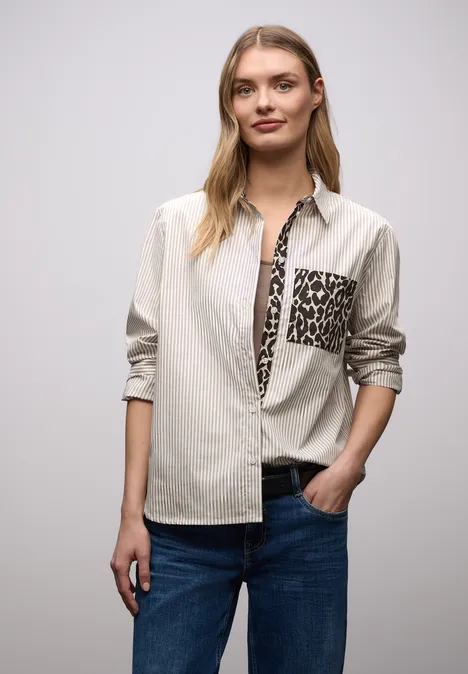 Chemisier à rayures light terra mocha Chemisier à rayures light terra mocha