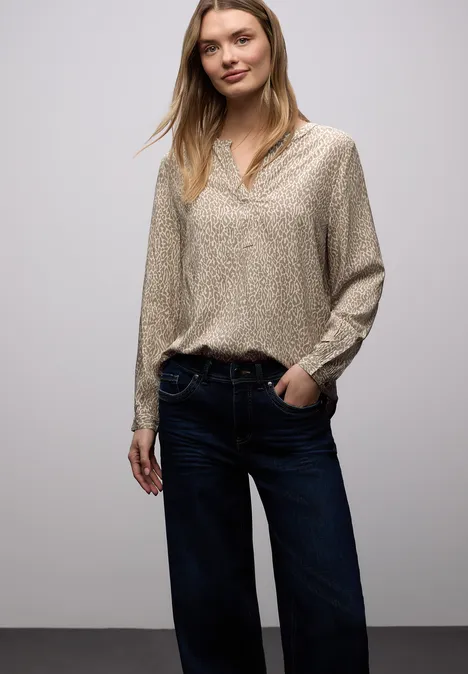 Gemusterte Tunika light terra mocha