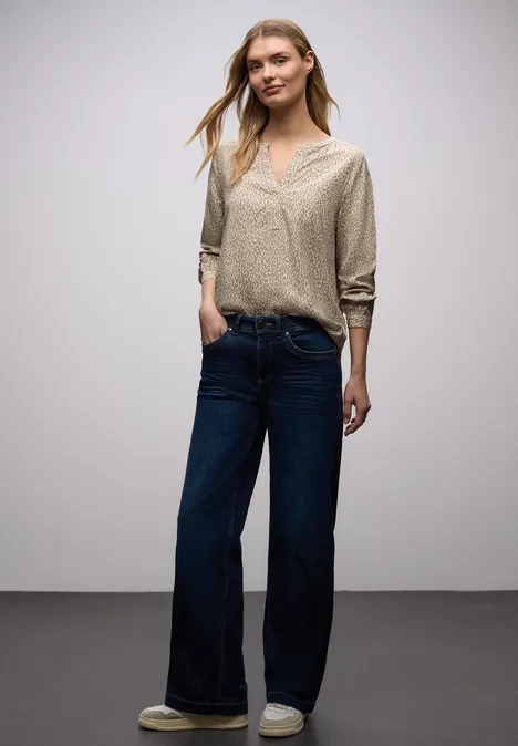 Gemusterte Tunika light terra mocha