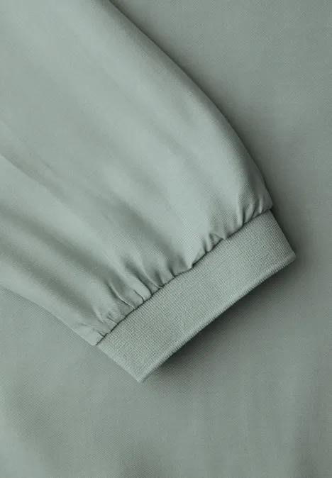 Bluse mit Elastiksaum dark mint green