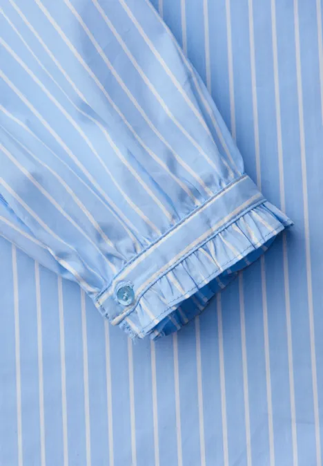 Blouse met ruches original blue Blouse met ruches original blue