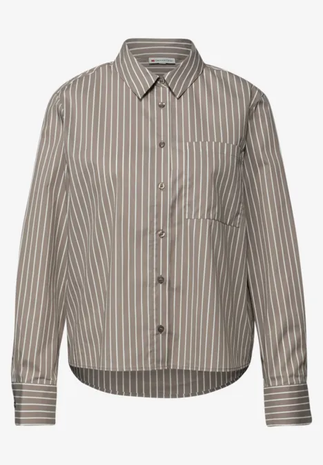 Gestreifte Hemdbluse light terra mocha Gestreifte Hemdbluse light terra mocha