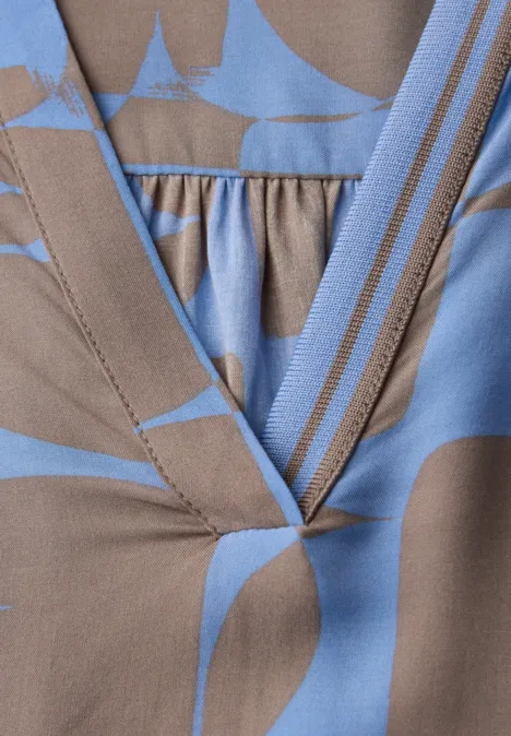 Blouse avec détails en tape bonnet blue