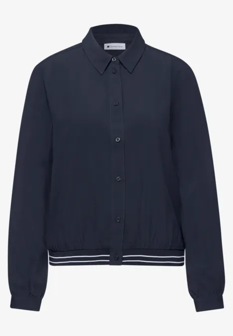 Chemisier avec détails collégiaux shadowed navy