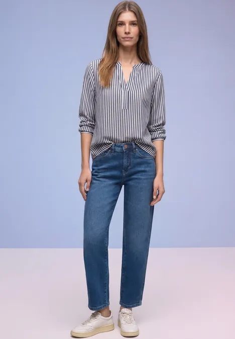 Gestreifte Tunika shadow blue