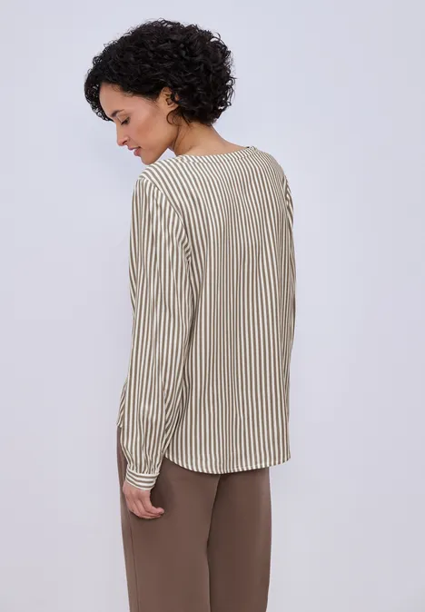 Gestreifte Tunika light terra mocha