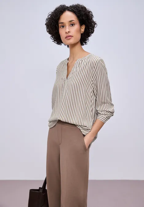 Gestreifte Tunika light terra mocha