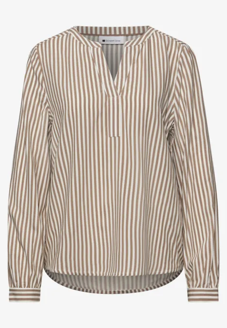 Gestreifte Tunika light terra mocha