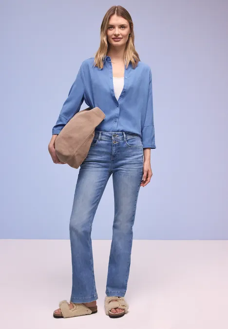 Chemisier au look délavé bonnet blue