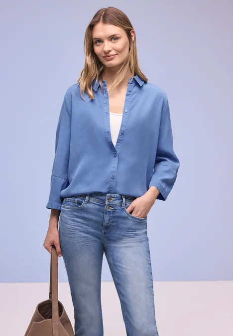 Chemisier au look délavé bonnet blue