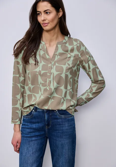 Gemusterte Tunika pale mint green