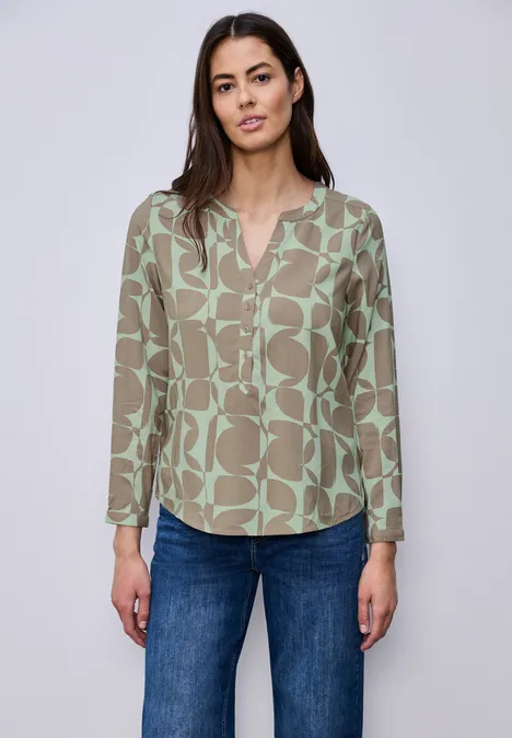 Gemusterte Tunika pale mint green