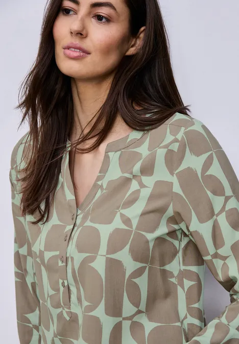 Gemusterte Tunika pale mint green