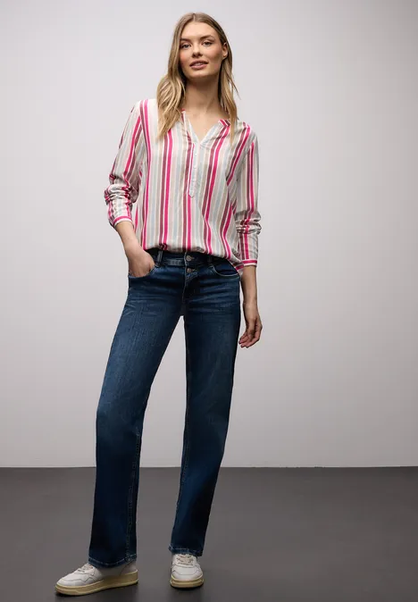 Gestreifte Tunika magenta dream