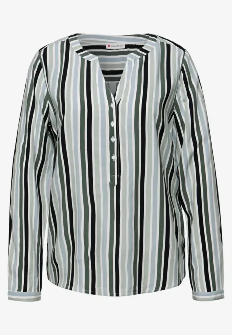 Gestreifte Tunika bound green