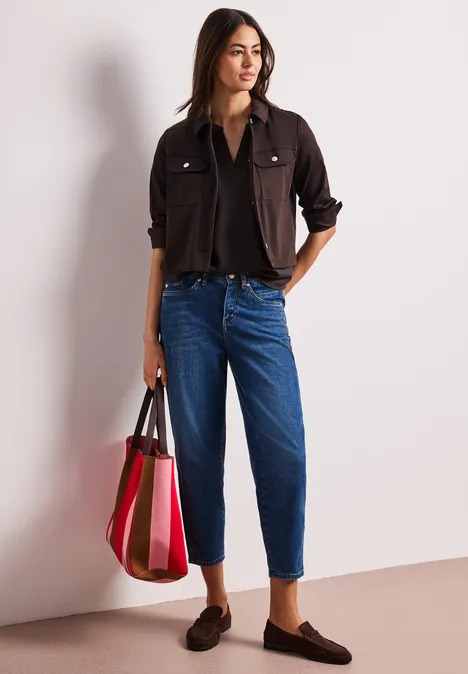 Blouse à manches courtes avec turn-up espresso brown Blouse à manches courtes avec turn-up espresso brown