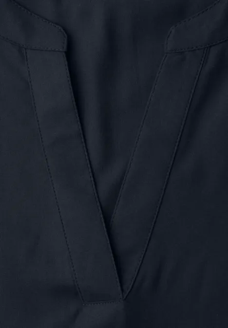 Kurzarm Bluse mit Turn-Up shadowed navy