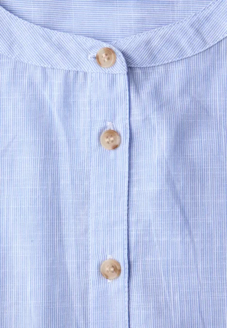 Bluzka koszulowa z rękawem 3/4 w jakości chambray original blue