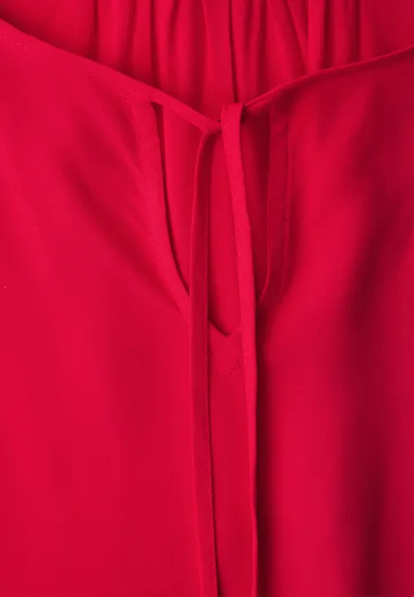 Bluzka koszulowa z detalami ze sznurka salsa red Bluzka koszulowa z detalami ze sznurka salsa red