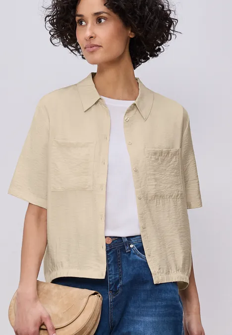Overhemd blouse smoke beige