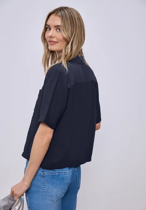 Overhemd blouse shadowed navy