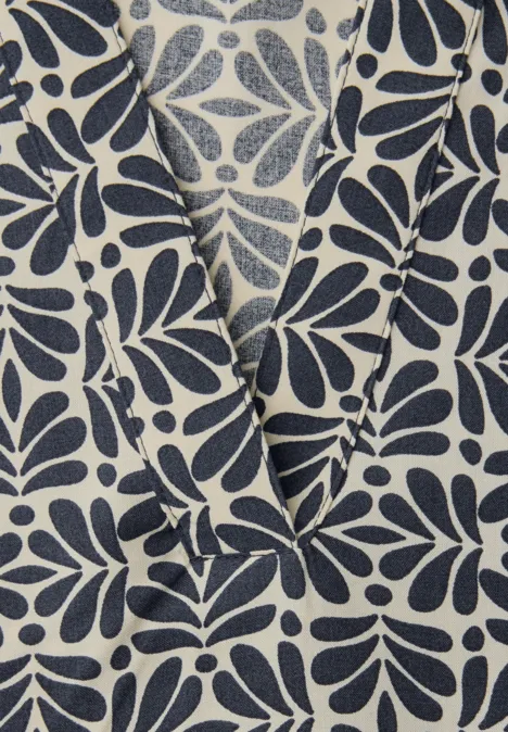 Kurzarm Bluse mit Turn-Up shadowed navy