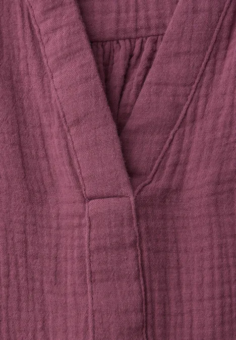 3/4-Arm Bluse in Musselinqualität dark clouded blush