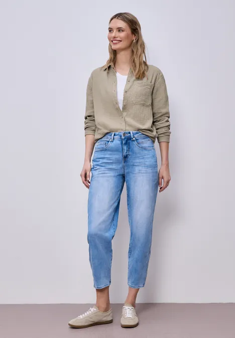 Mousseline overhemd blouse timeless beige