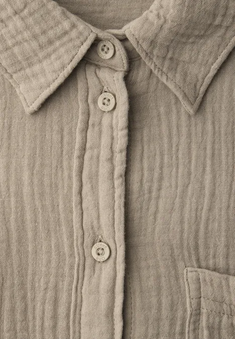 Mousseline overhemd blouse timeless beige