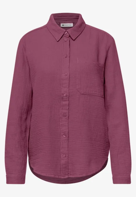 Mousseline overhemd blouse dark clouded blush Mousseline overhemd blouse dark clouded blush