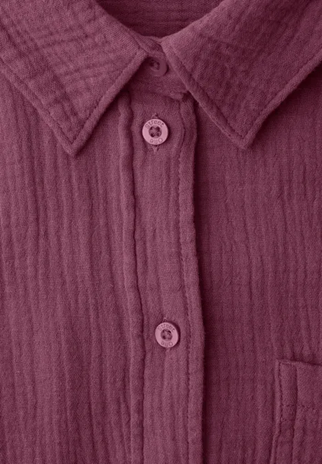 Mousseline overhemd blouse dark clouded blush Mousseline overhemd blouse dark clouded blush