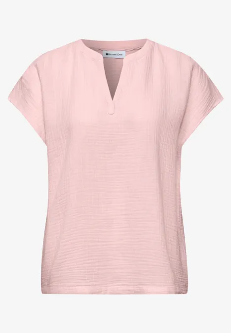 Blusenshirt in Musselin-Qualität minimal rose