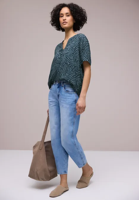 Blouse met omslag cool vintage green