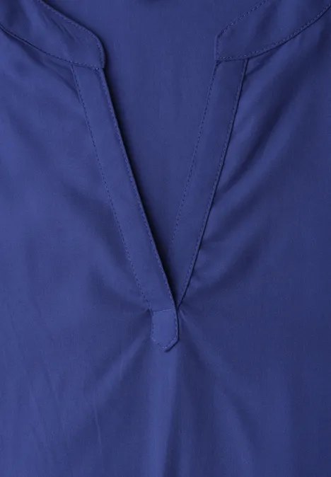 Dropped Shoulder Bluse mit Split Neck amparo blue