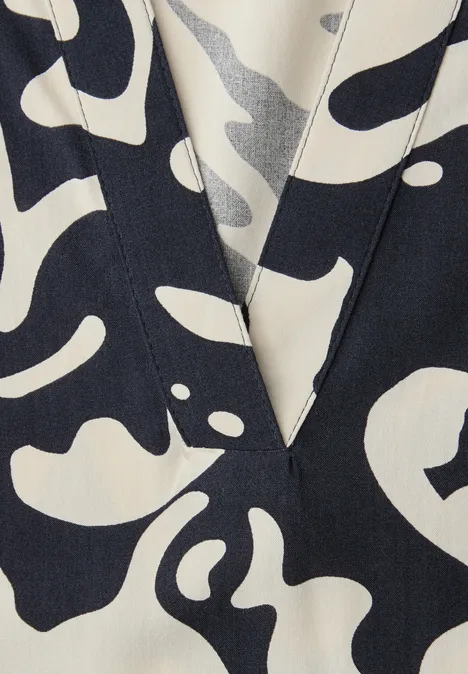 Bluzka koszulowa z wywinięciem shadowed navy Bluzka koszulowa z wywinięciem shadowed navy