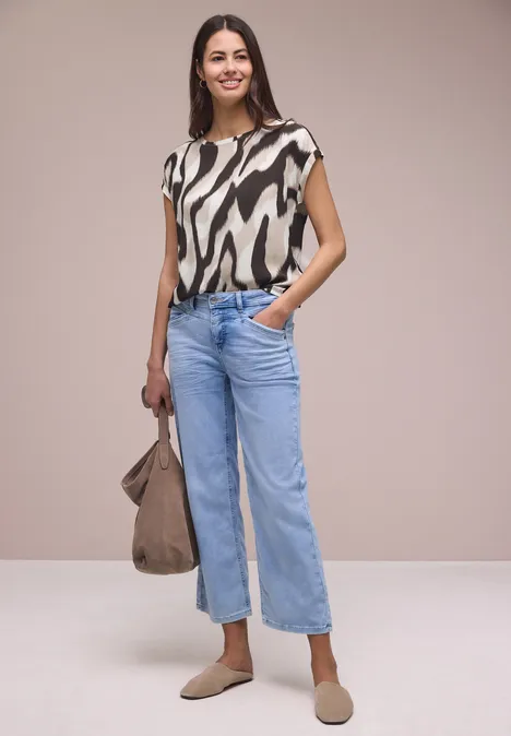 Dropped Shoulder Bluse mit Tapedetails espresso brown Dropped Shoulder Bluse mit Tapedetails espresso brown