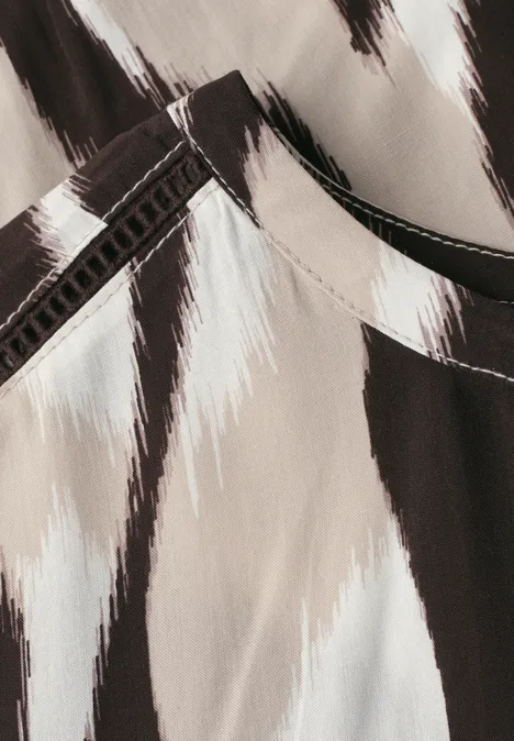 Dropped Shoulder Bluse mit Tapedetails espresso brown Dropped Shoulder Bluse mit Tapedetails espresso brown