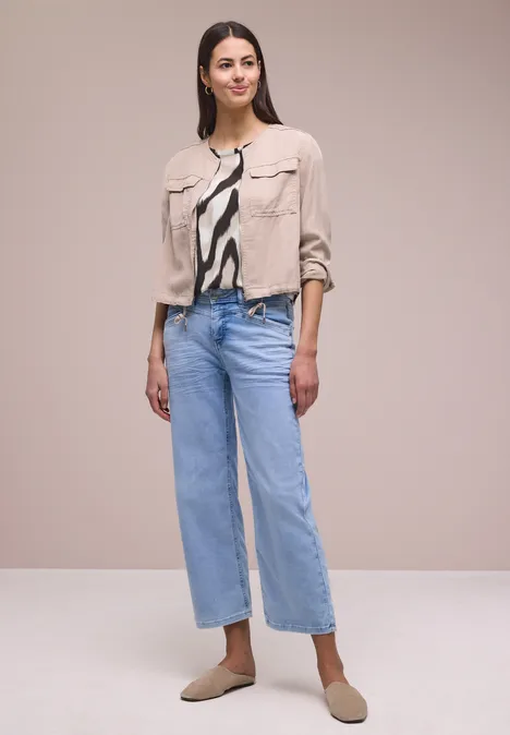 Dropped Shoulder Bluse mit Tapedetails espresso brown Dropped Shoulder Bluse mit Tapedetails espresso brown