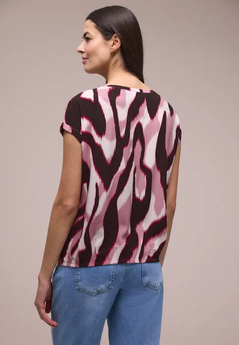 Dropped Shoulder Bluse mit Tapedetails clouded blush