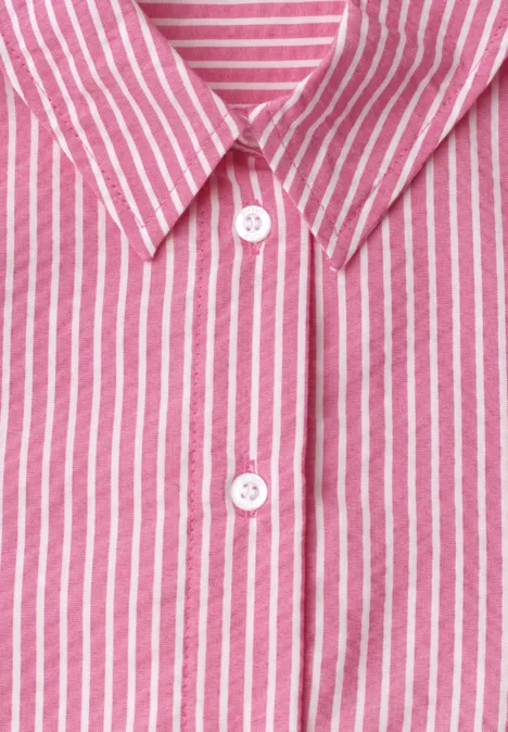 Blouse manches longues en seersucker magenta dream Blouse manches longues en seersucker magenta dream