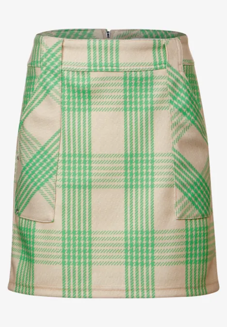 Rok in wollen look spring sand melange Rok in wollen look spring sand melange