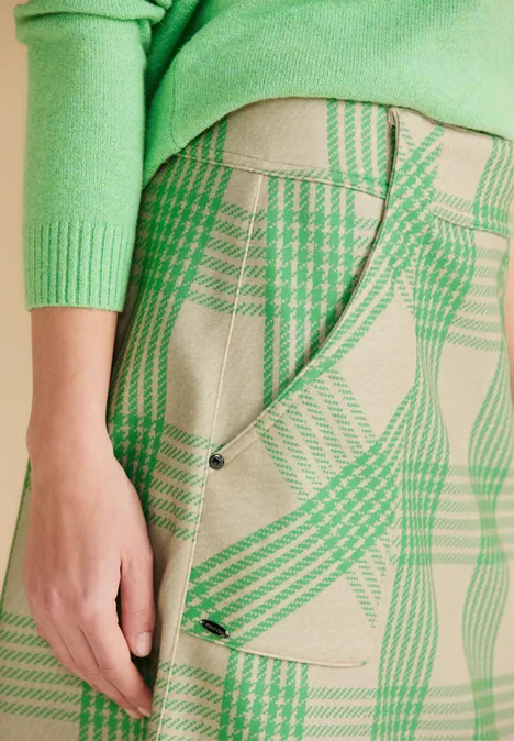 Rok in wollen look spring sand melange Rok in wollen look spring sand melange